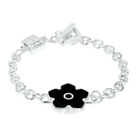 Flower Power - Bracelet - Black Enamel - 925 Sterling Silver - Gab Mc Neil