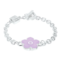 Flower Power - Bracelet - Lilac Enamel - 925 Sterling Silver - Gab Mc Neil
