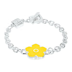 Flower Power - Bracelet - Yellow Enamel - 925 Sterling Silver - Gab Mc Neil