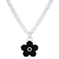 Flower Power - Necklace - Black Enamel - 925 Sterling Silver - Gab Mc Neil