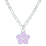 Flower Power - Necklace - Lilac Enamel - 925 Sterling Silver - Gab Mc Neil