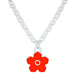 Flower Power - Necklace - Red Enamel - 925 Sterling Silver - Gab Mc Neil