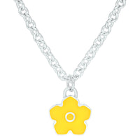 Flower Power - Necklace - Yellow Enamel - 925 Sterling Silver - Gab Mc Neil