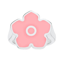 Flower Power - Ring - Pink Enamel - 925 Sterling Silver - Gab Mc Neil