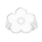 Flower Power - Ring - White Enamel - 925 Sterling Silver - Gab Mc Neil