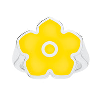 Flower Power - Ring - Yellow Enamel - 925 Sterling Silver - Gab Mc Neil