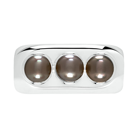 Mermaid Tears - Black Pearls - Ring - 925 Sterling Silver