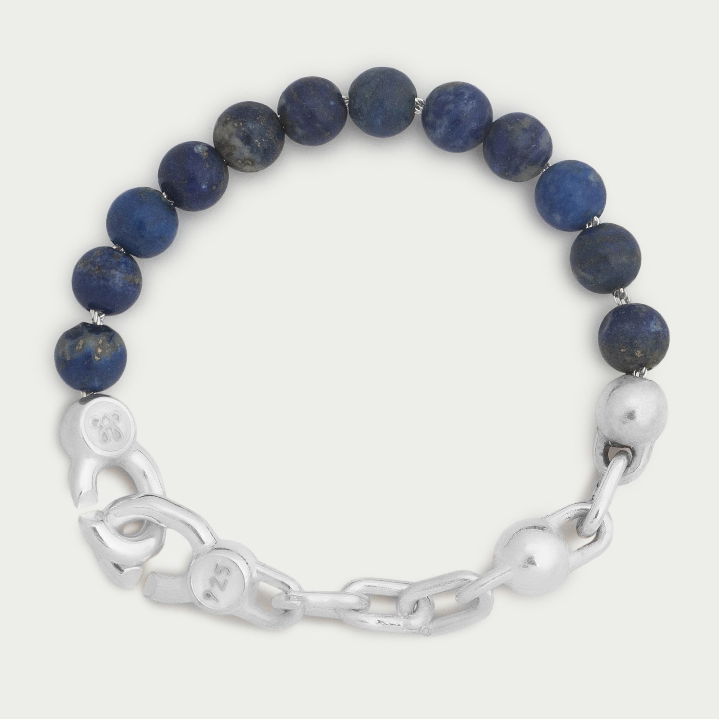 Orb - Bracelet - Argent 925 - Jaspe Impérial Bleu